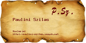 Paulini Szilas névjegykártya